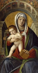 Triptykpanel med Madonna och barn, 1490-1500