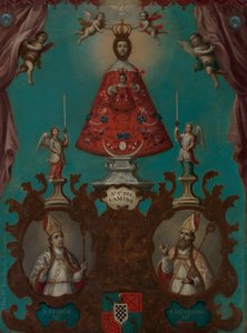 Jungfrun av El Camino med St. Fermín och St. Saturnino, 1773.