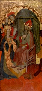 Saint Katherine av Alexandria före den romerske kejsaren av Nicolás Solano