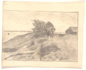 Utsikt på Vejbjerggaard med Venø av Niels Jakob Jakobsen Bjerre