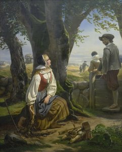 Kirsten Svendsdatter hittar guldhornet på Gallehus den 20 juli 1639