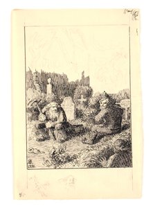 Illustration för "Strandvarningen och kyrkgrimman" av Niels Skovgaard