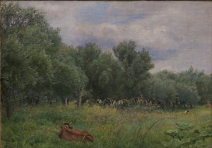 Pilar på en äng vid Nysø av Niels Skovgaard