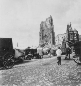 Hotel de Ville, Arras, Frankrike, första världskriget, c1914-c1918