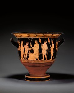 Attic rödfigur klockkrater, c.420-400 f.Kr av Nikias Painter