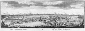Utsikt över Nevyansk järnverk, 1769. av Nikita Fyodorovich Chelnakov