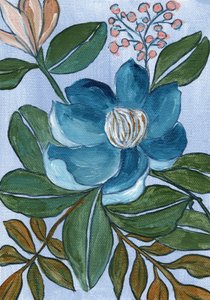 Elegant blå blomning av Nikita Jariwala