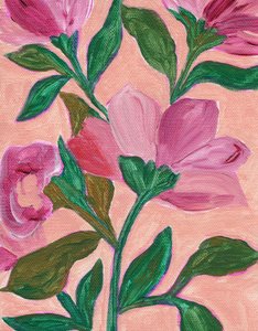 Ljusa rosa blommor av Nikita Jariwala