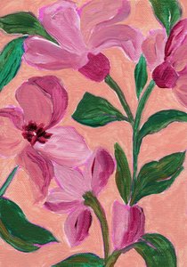 Ljusa rosa blommor