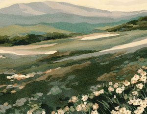 Landskap vid Wildflower Mountain av Nikita Jariwala