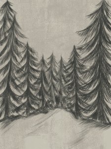 Skiss av en vinterskog av Nikita Jariwala