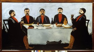 De fem prinsarnas högtid. av Niko Pirosmani