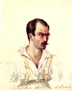 Porträtt av Decembrist Alexander Ivanovich Yakubovich 1792-1845, 1831