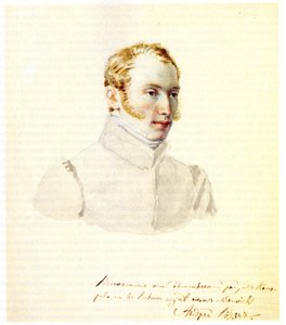 Porträtt av decembrist baron Andrei von Rosen 1799-1884, 1832 av Nikolai Alexandrovich Bestuzhev