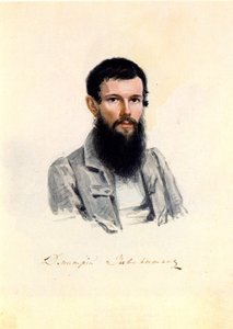Porträtt av Decembrist Dmitry Zavalishin 1804-1892, 1839 av Nikolai Alexandrovich Bestuzhev