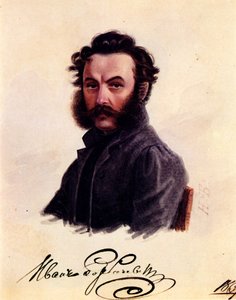 Porträtt av Decembrist Ivan Horbachevsky 1800-1869, 1837 av Nikolai Alexandrovich Bestuzhev
