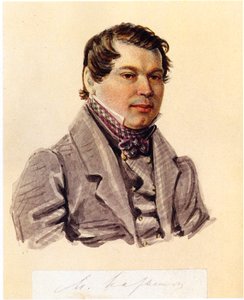 Porträtt av Decembrist Mikhail Naryshkin 1798-1863, 1832-1833 av Nikolai Alexandrovich Bestuzhev