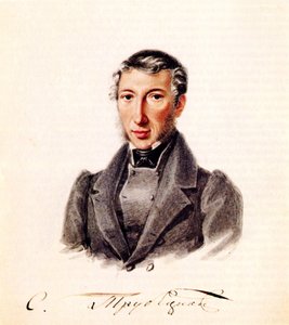 Porträtt av decembrist prins Sergei Petrovich Trubetskoy 1790-1860, 1839