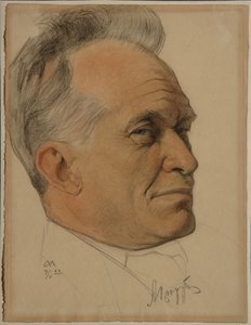Porträtt av Alexander Dmitrievich Tsiurupa 1870-1928, 1922