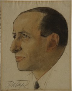 Porträtt av regissören Alexander Tairov 1885-1950, början av 1920-talet