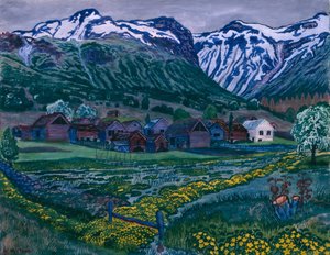 Smörblommakväll av Nikolai Astrup