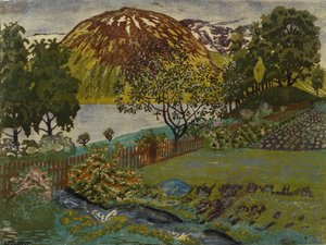 Junikväll i trädgården av Nikolai Astrup