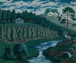 Stora skivor (olja på duk) av Nikolai Astrup