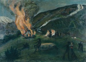 Midsommarbrasa av Nikolai Astrup