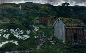 Regnig väderstämning av Nikolai Astrup