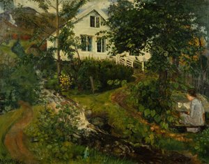Den gamla prästgården, före 1908 (olja på duk) av Nikolai Astrup