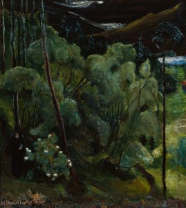 Kvinna i skogen av Nikolai Astrup