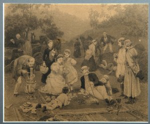 Markägare Tea Party av Nikolai Dmitrievich Dmitriev Orenburgsky