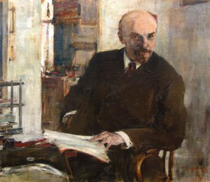 Porträtt av W. I. Lenin av Nikolai Iwanowitsch Feschin