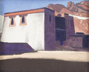 Sharugon-klostret, Tibet, 1928 av Nikolai Konstantinowitsch Roerich