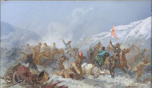 Slåss med Pugachevs trupper, 1891.