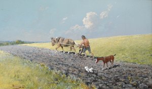 Plöjer åkern, 1899