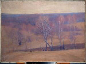 Printemps (vår) - Målning av Nikolai Pavlovich Ulyanov (Ulianov) (1875-1949), olja på duk - rysk konst, sent 1800-tidigt 1900-tal, modernism - Regionalt konstmuseum, Kaluga (Ryssland)