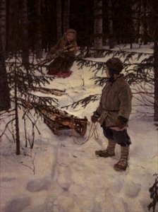 Samla ved, Ryssland av Nikolai Petrovich Bogdanov Belsky
