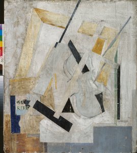 Stilleben med en violin - Stilleben med en violin, ca 1910 (olja på duk) av Nikolai Petrovich Prusakov