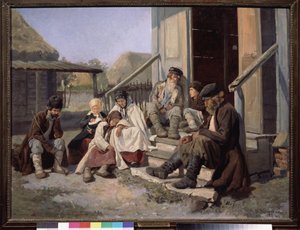 Ett regionsjukhus. Målning av Nikolai Petrovich Zagorsky (1849-1893), olja på duk av Nikolai Petrovich Zagorsky