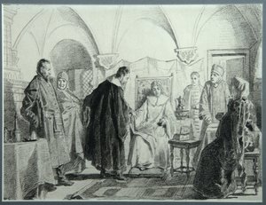 Maria Ivanovna Khlopova, tsarens brud Michail Fyodorovich, 1884 av Nikolai Vasilyevich Nevrev