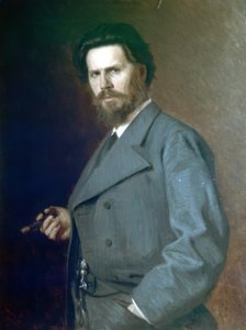 Porträtt av I. Kramskoy av Nikolai Yaroshenko