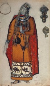 Wagner, Isolde / Figurine von Roerich av Nikolai Konstantinowitsch Roerich