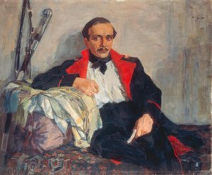 Porträtt av poeten Mikhail J. Lermontow
