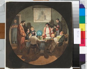 En kväll med arkitekten Constantin Thon (Ton) (1794-1881) - Verk av Nicolas Benois (1813-1898) av Nikolay Benois