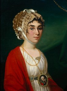 Porträtt av astress och sångerska, Contesse Praskovya Sheremeteva Zhemchugova 1768-1803, 1802