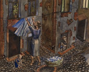 Gamla innergården, 1930 av Nikolay Ivanovich Evgrafov