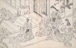 En inhemsk scen av Nishikawa Sukenobu