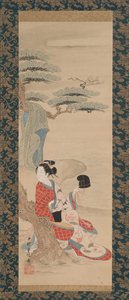 The Brine Maiden Matsukaze, tidigt 1700-tal.