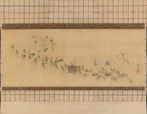 Procession av insekter, 1800-talet. av Nishiyama Kan